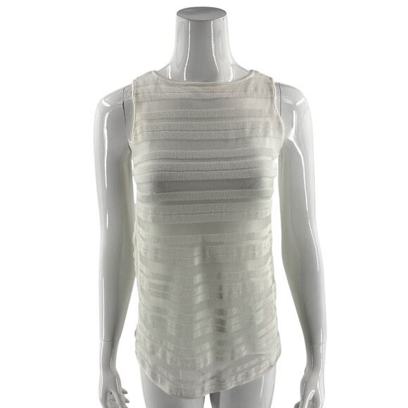White House Black Market Womens Sleeveless Top Size XS Layered Sheer Overlay - Picture 1 of 7